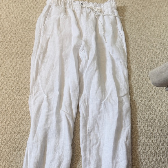 J. Crew Pants - J. Crew White Elastic Waist Casual Pants